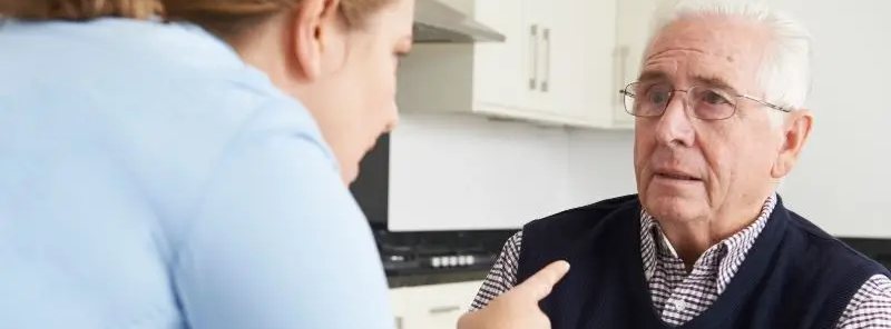 Caretaker in nursing home mistreating elderly man
